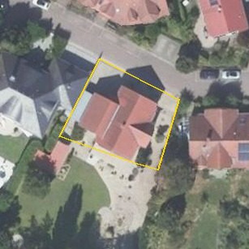Luftbild Ritter-Honius-Straße 15, 76865 Rohrbach — Flurstück 6312 mit Grundstücksgrenze