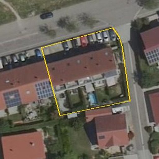 Luftbild Am Höhenweg 8d, 76870 Kandel — Flurstück 10566/1 mit Grundstücksgrenze