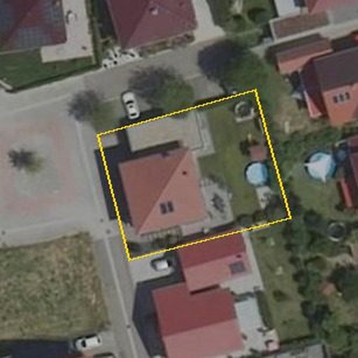 Luftbild Rebenweg 10, 76870 Kandel — Flurstück 07567100010597______ mit Grundstücksgrenze