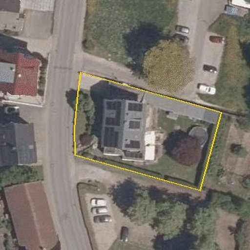 Luftbild Nordracher Straße 6, 77736 Zell am Harmersbach — Flurstück 770/2 mit Grundstücksgrenze