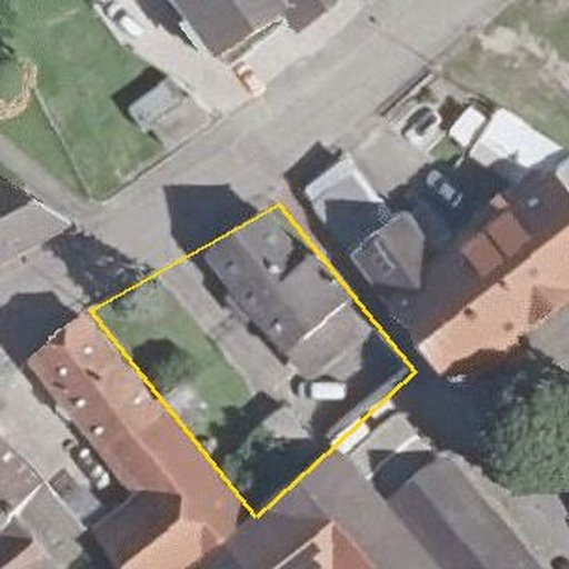 Luftbild Mittelstraße 18, 77836 Rheinmünster — Flurstück 163 mit Grundstücksgrenze