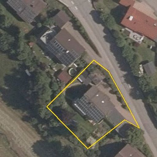 Luftbild Jörglisbergweg 3a, 78112 St. Georgen — Flurstück 836/19 mit Grundstücksgrenze