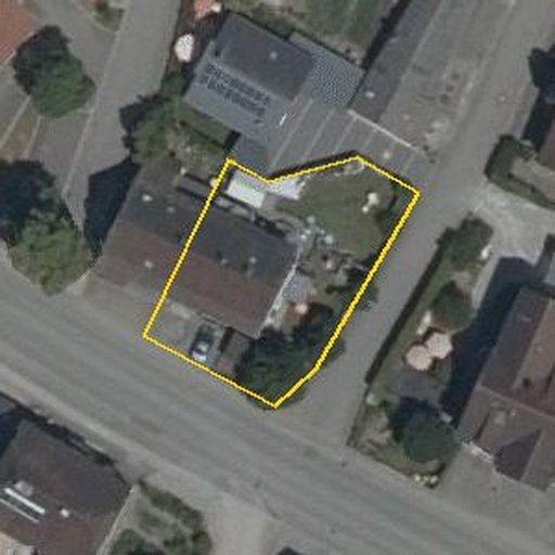 Luftbild Hauptstraße 4, 78359 Orsingen-Nenzingen — Flurstück 65/1 mit Grundstücksgrenze