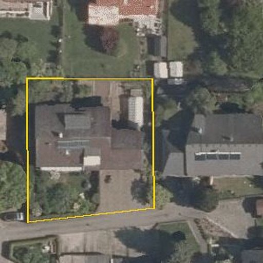Luftbild Ginsterweg 11, 78713 Schramberg, Flurstück 403/2 mit Grundstücksgrenze