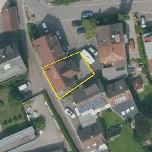 Luftbild Wendlinger Straße 31, 79111 Freiburg im Breisgau — Flurstück 20976/1 mit Grundstücksgrenze