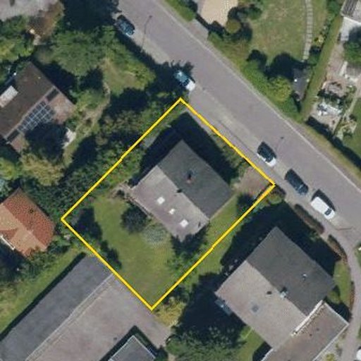 Luftbild Im Weingarten 14, 79379 Müllheim im Markgräflerland — Flurstück 9375 mit Grundstücksgrenze