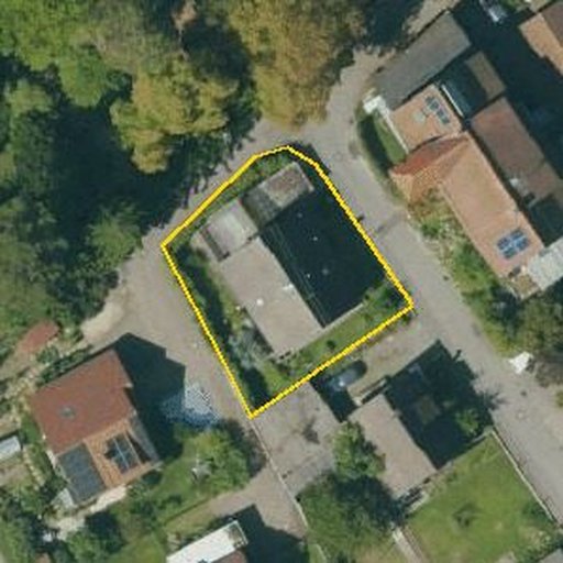 Luftbild Nägelestraße 20, 79618 Rheinfelden (Baden) — Flurstück 3340 mit Grundstücksgrenze
