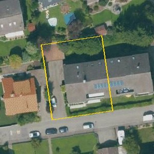 Luftbild Dinkelackerweg 8, 79618 Rheinfelden (Baden) — Flurstück 534/1 mit Grundstücksgrenze
