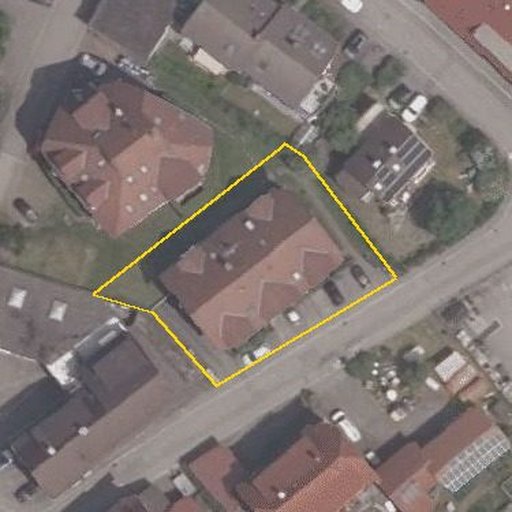 Luftbild Wiedlestraße 3, 79677 Schönau im Schwarzwald — Flurstück 946 mit Grundstücksgrenze