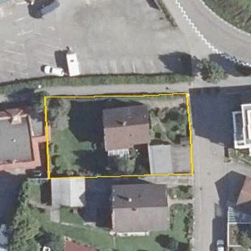 Luftbild Albertus-Magnus-Weg 15, 88239 Wangen im Allgäu — Flurstück 254/7 mit Grundstücksgrenze
