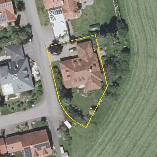 Luftbild Kientzheimer Straße 3, 88441 Mittelbiberach — Flurstück 98/15 mit Grundstücksgrenze