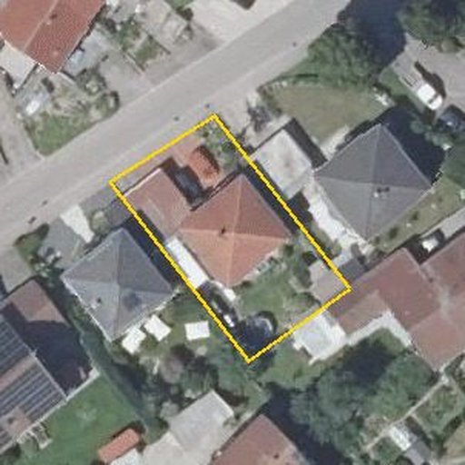 Luftbild Welsche Höfe 23/1, 88471 Laupheim — Flurstück 265/4 mit Grundstücksgrenze