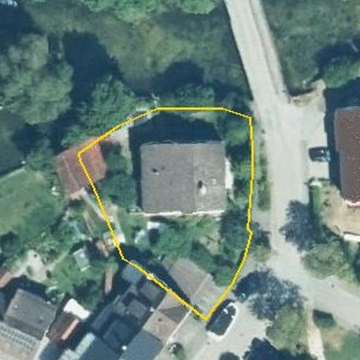 Luftbild Brückenstraße 21, 89551 Königsbronn — Flurstück 49 mit Grundstücksgrenze