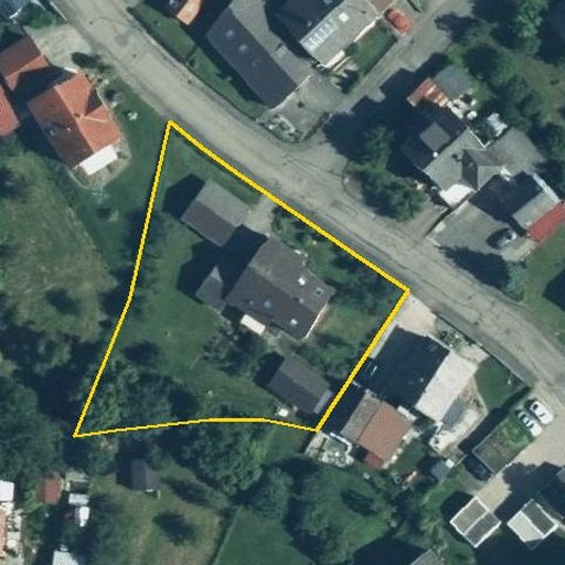 Luftbild Kapellenweg 23, 89567 Sontheim an der Brenz — Flurstück 374 mit Grundstücksgrenze