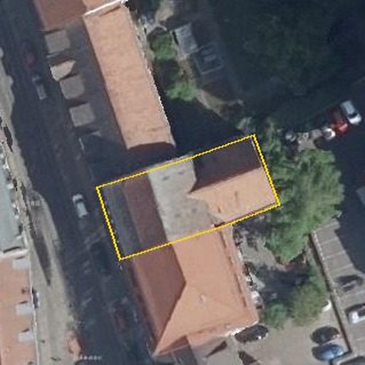 Luftbild Johannesstraße 174, 99084 Erfurt — Flurstück 160101128000100007__ mit Grundstücksgrenze