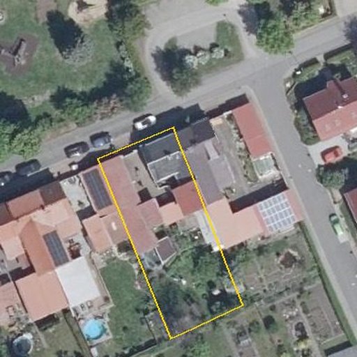 Luftbild Siedlung 2, 99189 Walschleben — Flurstück 162168014000550004__ mit Grundstücksgrenze